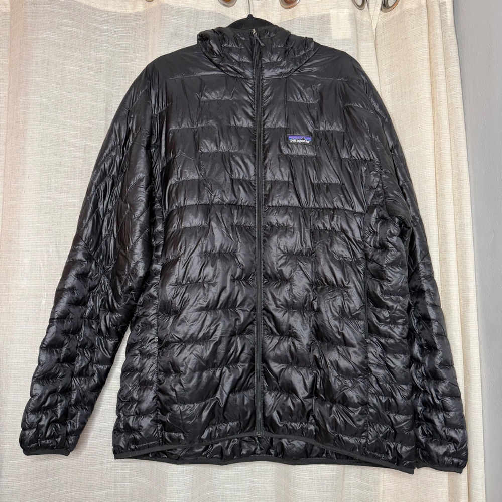 Patagonia Micro Puff Hoody Black Lightweight Insulated Jacket Men's Size XXL